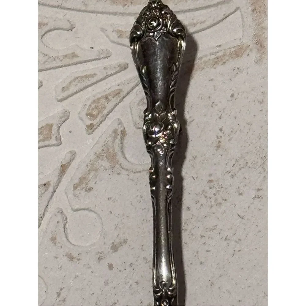 Gorham silver mini sugar spoon brooch